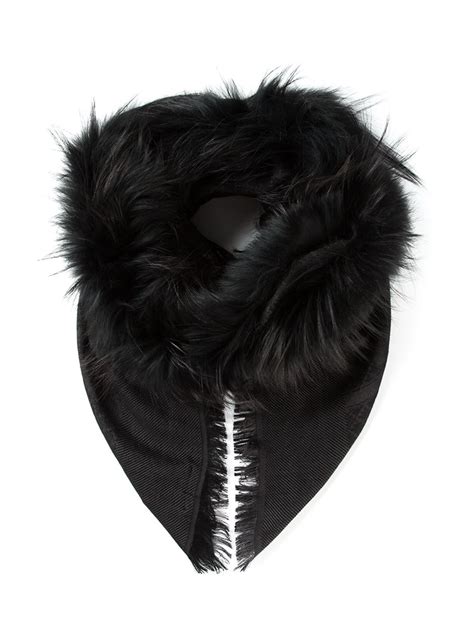 gucci mink scarf|Gucci scarf with fur trim.